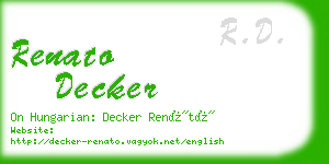 renato decker business card